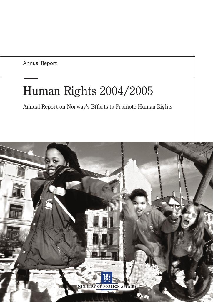 Forsiden av dokumentet Human Rights 2004/2005