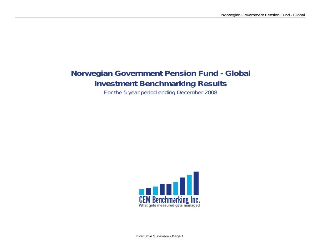 Forsiden av dokumentet Norwegian Government Pension Fund - Global
