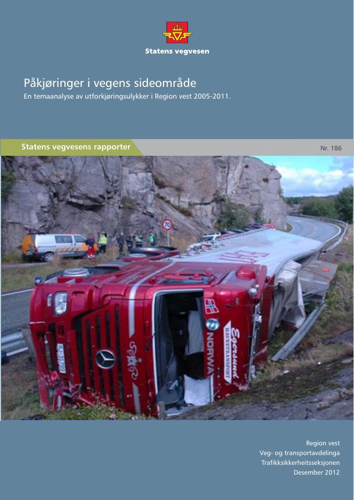 Forsiden av dokumentet Påkjøringer i vegens sideområde