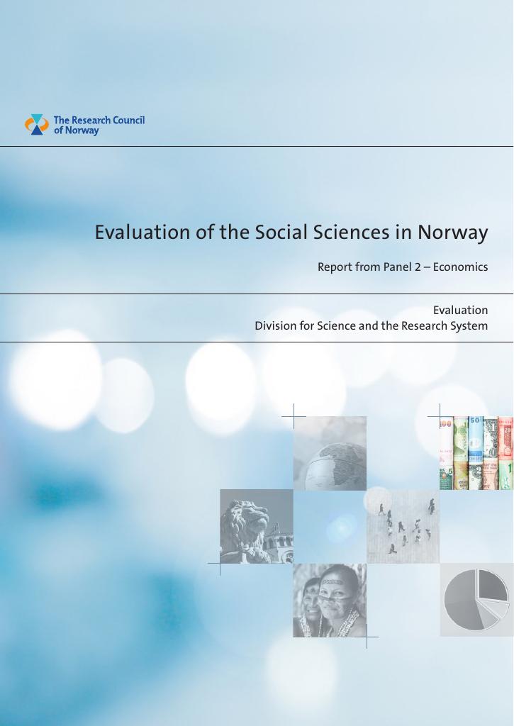 Forsiden av dokumentet Evaluation of the Social Sciences in Norway (SAMEVAL) - Panel 2