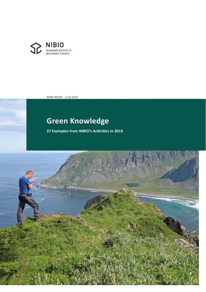 Forsiden av dokumentet Green Knowledge : 37 Examples from NIBIO’s Activities in 2019