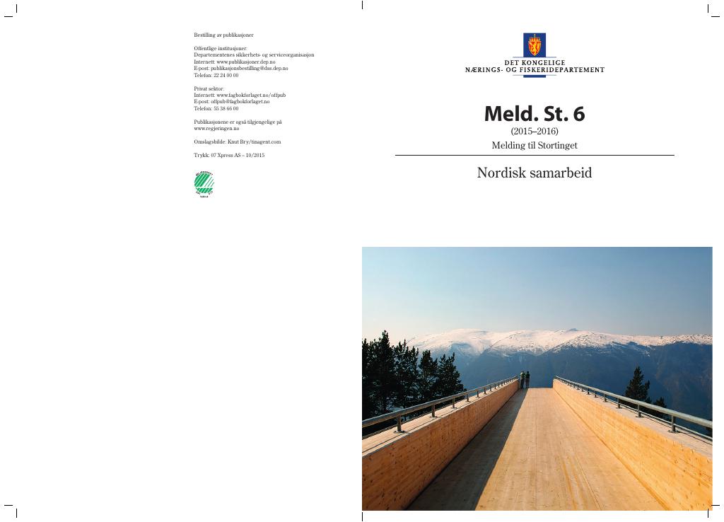 Forsiden av dokumentet Meld. St. 6 (2015–2016)