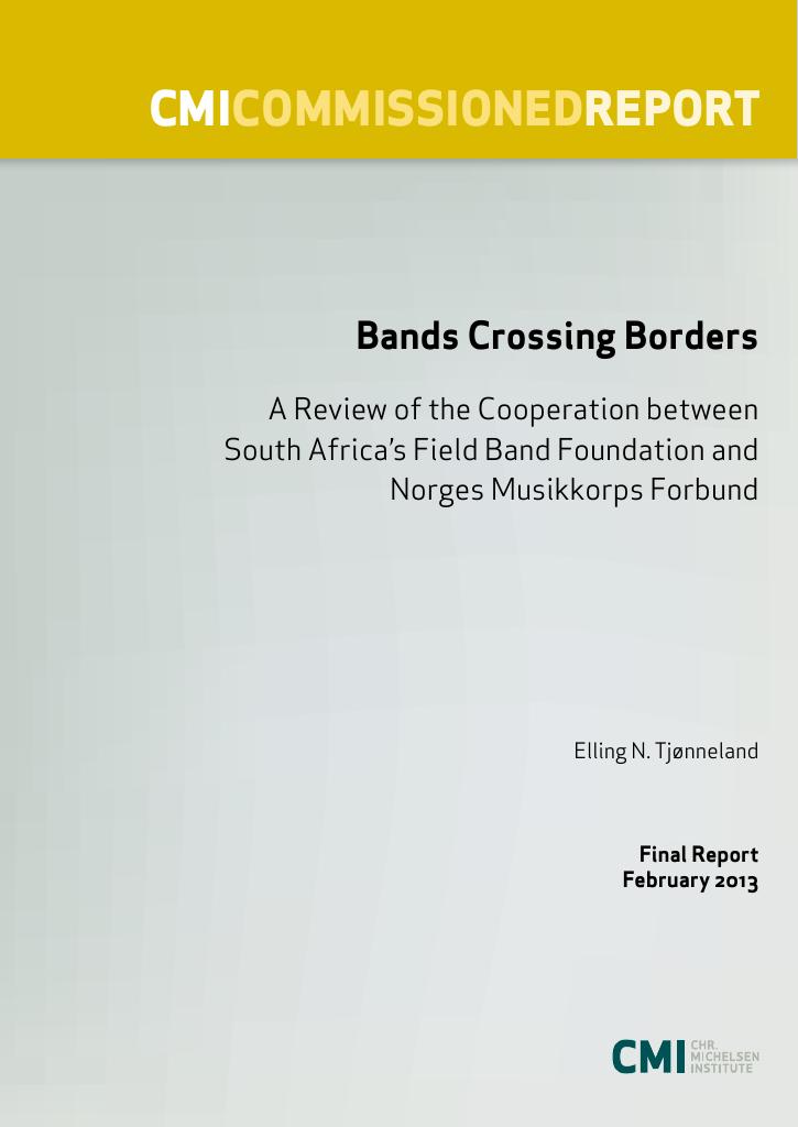 Forsiden av dokumentet Bands Crossing Borders