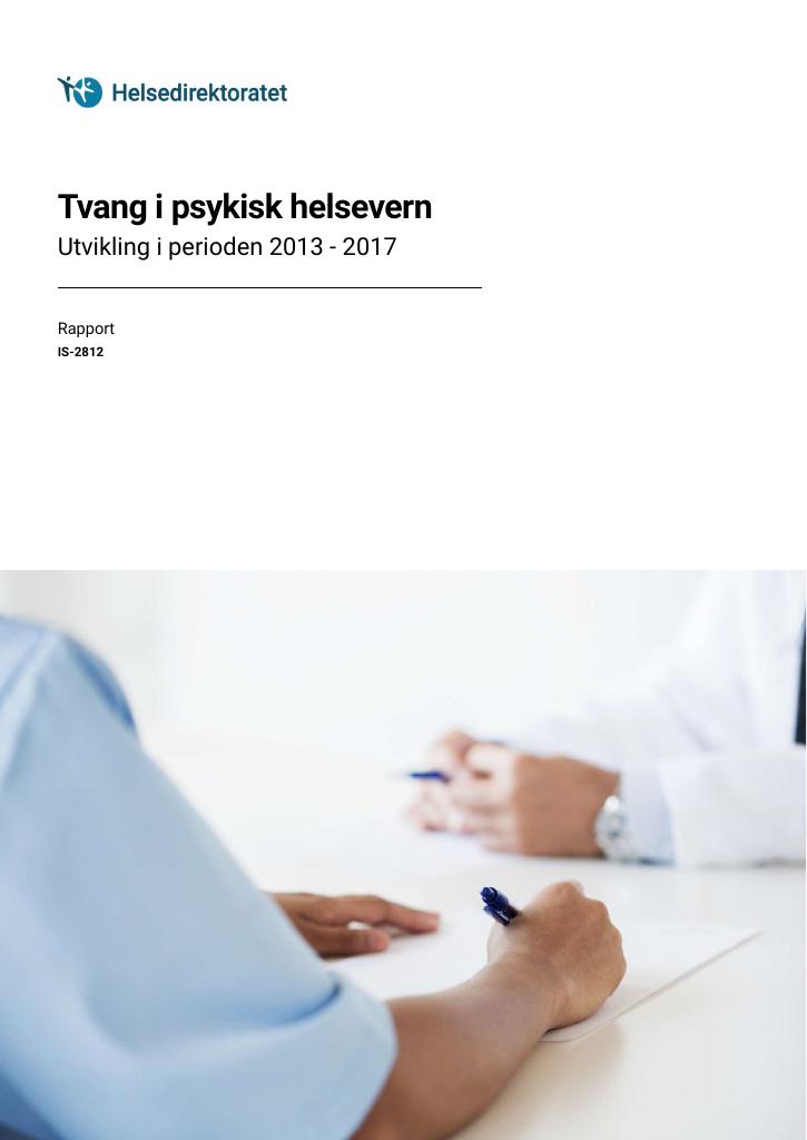 Forsiden av dokumentet Tvang i psykisk helsevern