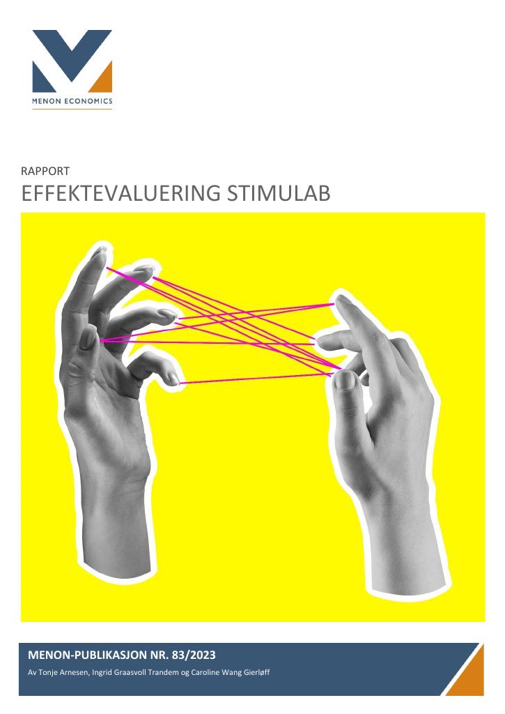 Forsiden av dokumentet Effektevaluering Stimulab