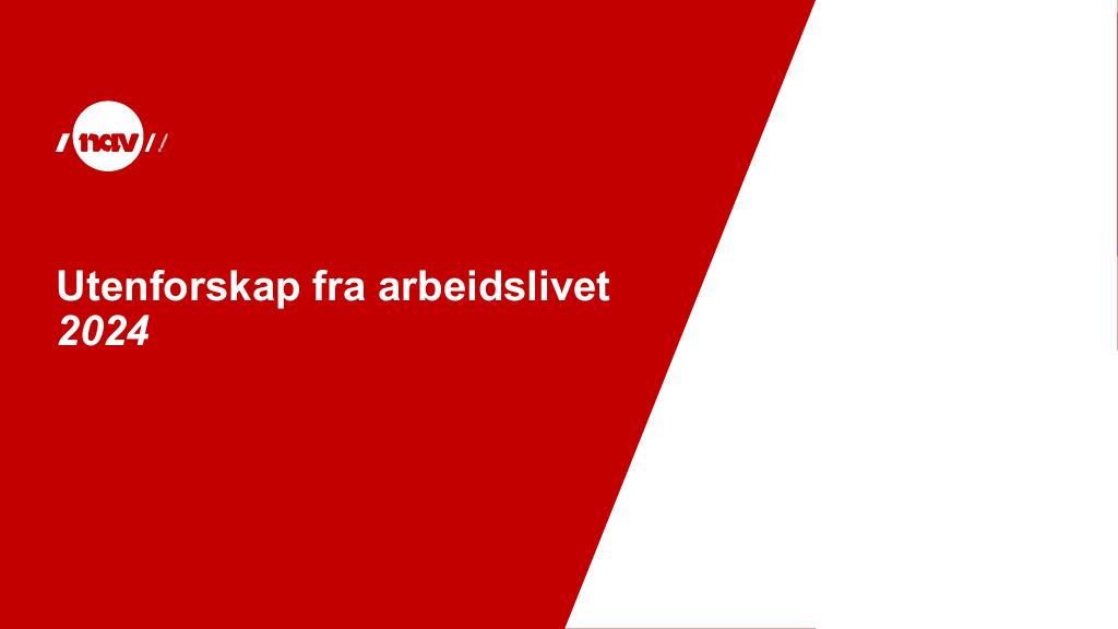 Forsiden av dokumentet Utenforskap fra arbeidslivet