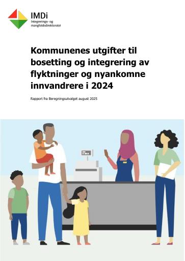 Forsiden av dokumentet Kommunenes utgifter til bosetting og integrering av flyktninger og nyankomne innvandrere i 2024
