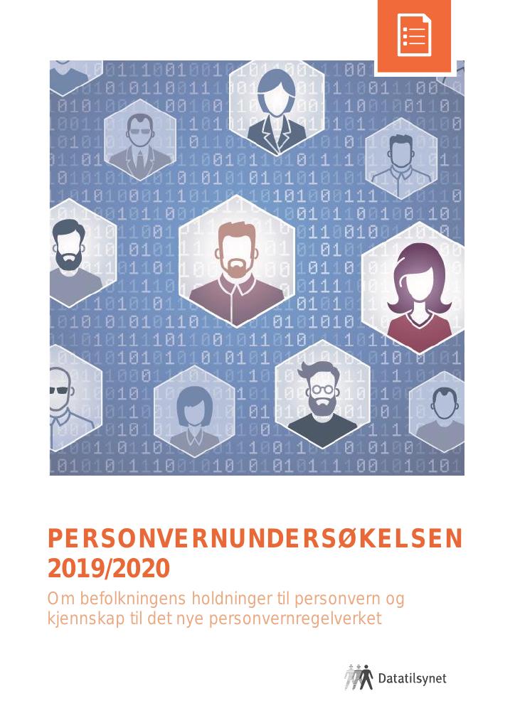 Forsiden av dokumentet Personvernundersøkelsen 2019/2020