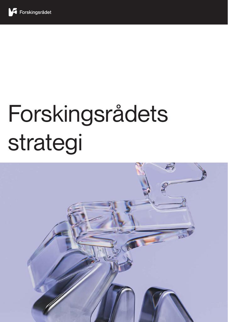 Forsiden av dokumentet Forskingsrådets strategi