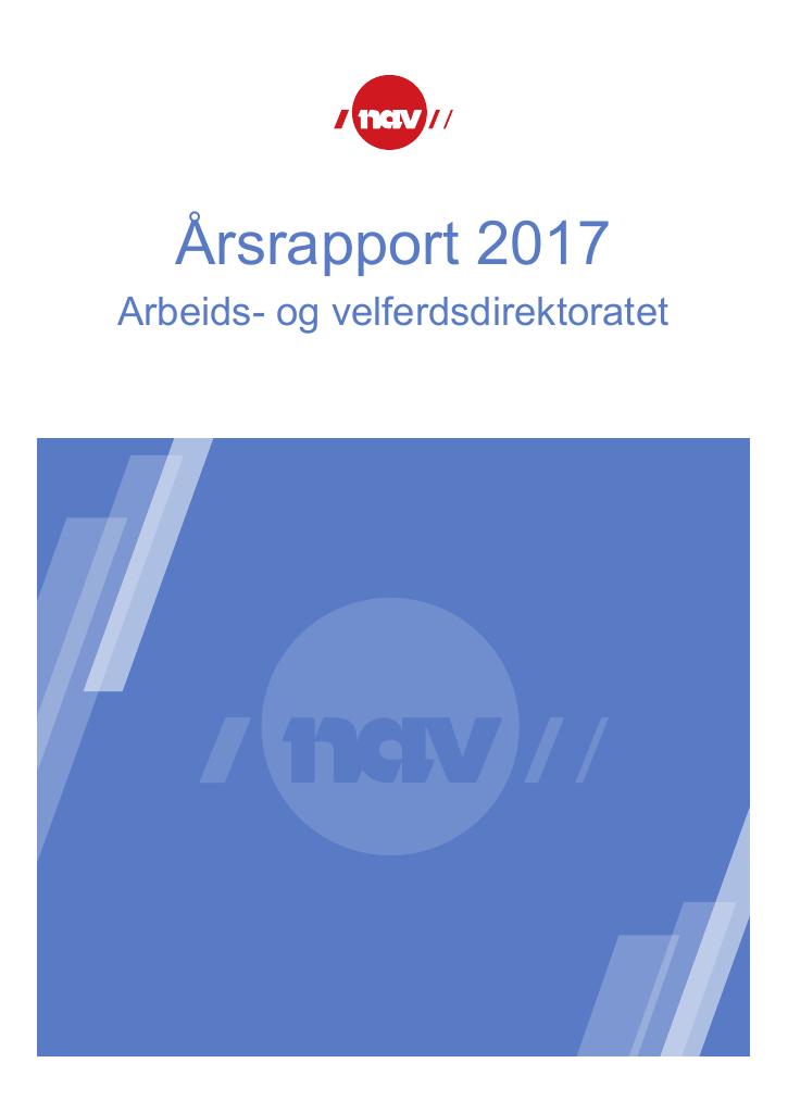 Forsiden av dokumentet Årsrapport Arbeids- og velferdsdirektoratet 2017