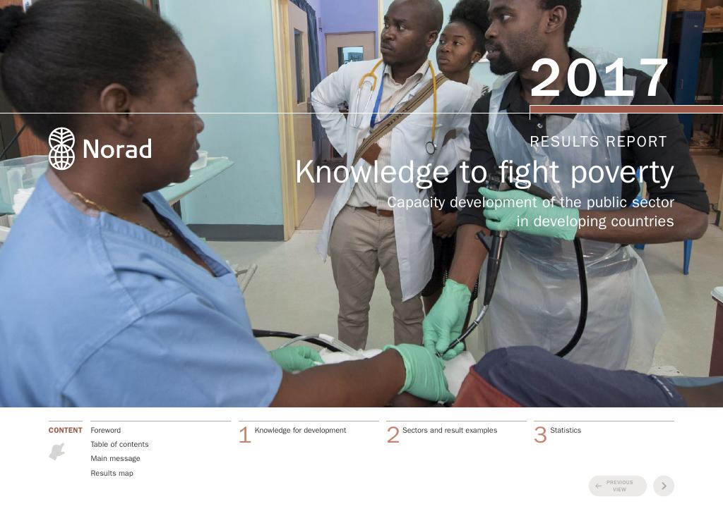 Forsiden av dokumentet Knowledge to fight poverty