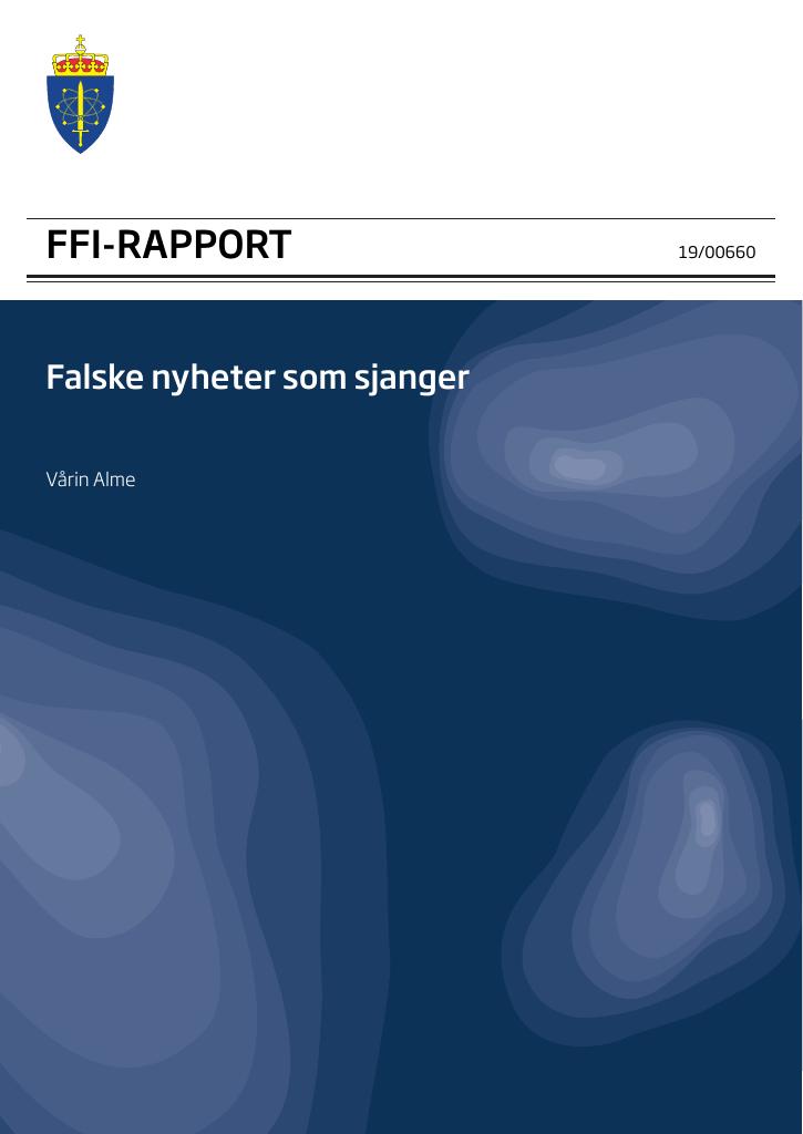 Forsiden av dokumentet Falske nyheter som sjanger