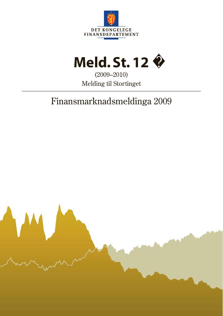 Forsiden av dokumentet Meld. St. 12 (2009–2010)