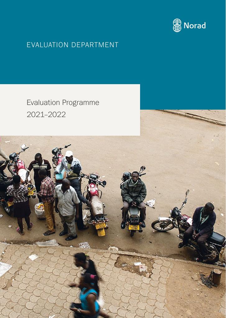 Forsiden av dokumentet Evaluation Programme 2021-2022