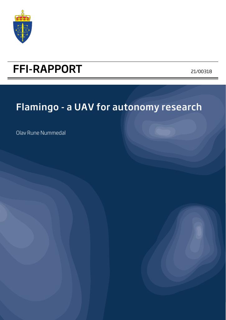 Forsiden av dokumentet Flamingo - a UAV for autonomy research