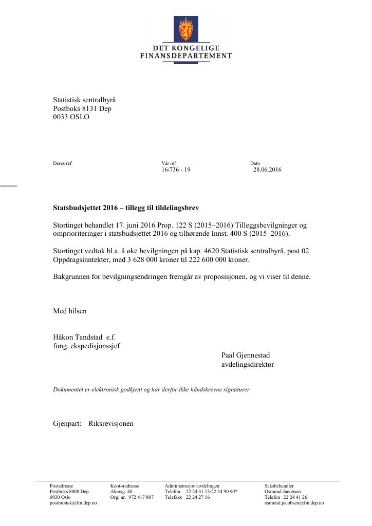 Forsiden av dokumentet tillegg (pdf)