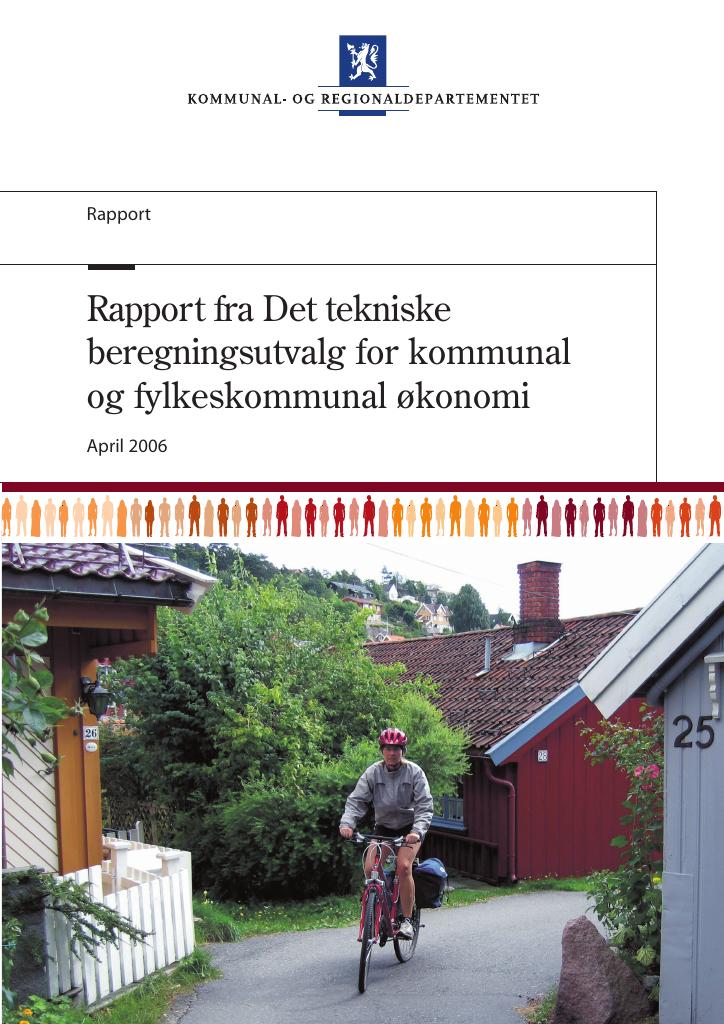 Forsiden av dokumentet Rapport fra Det tekniske beregningsutvalg for kommunal og fylkeskommunal økonomi