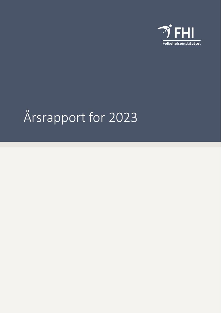 Forsiden av dokumentet Årsrapport Folkehelseinstituttet 2023