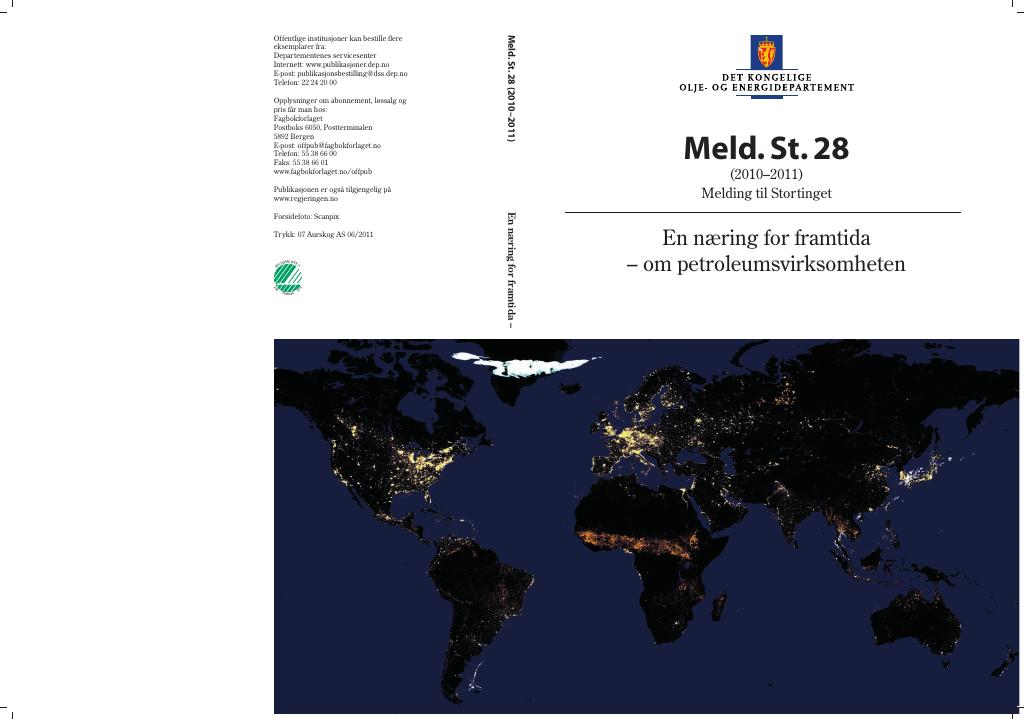 Forsiden av dokumentet Meld. St. 28 (2010 – 2011)