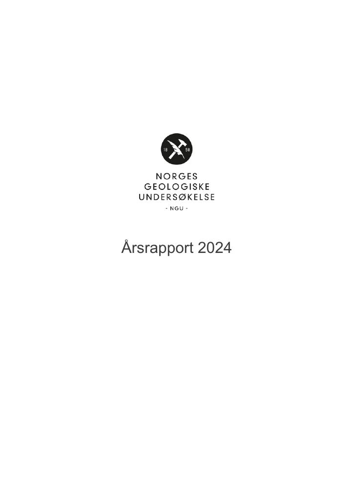 Forsiden av dokumentet Årsrapport Norges geologiske undersøkelse (NGU) 2024