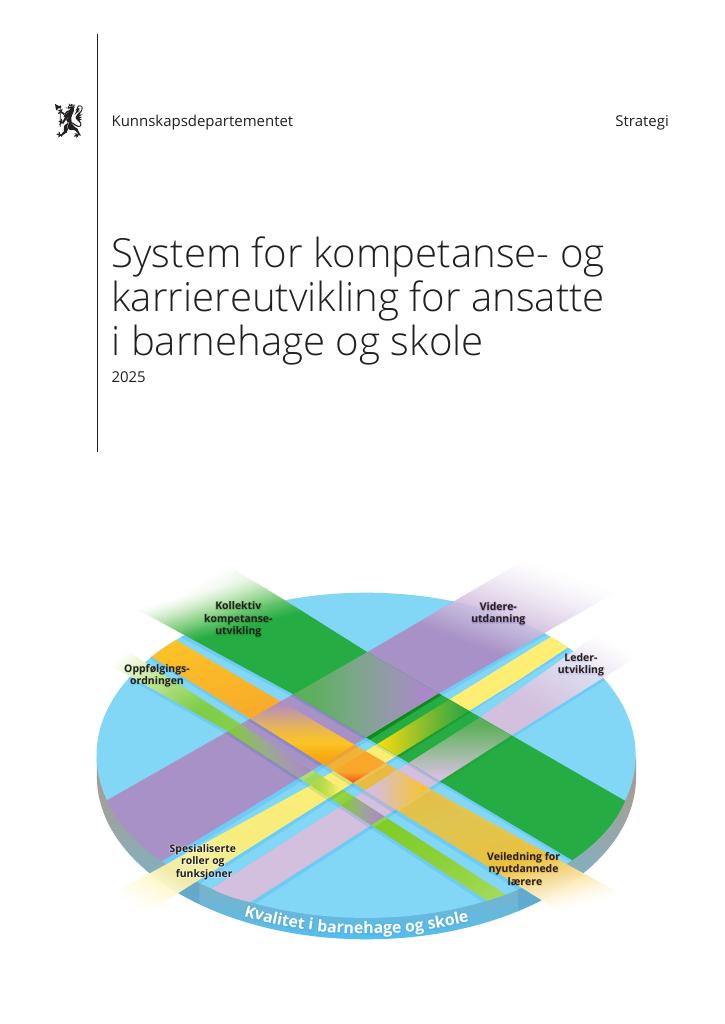 Forsiden av dokumentet System for kompetanse- og karriereutvikling for ansatte i barnehage og skole