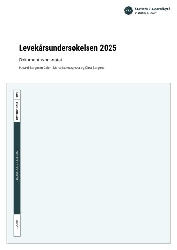 Forsiden av dokumentet Levekårsundersøkelsen 2025