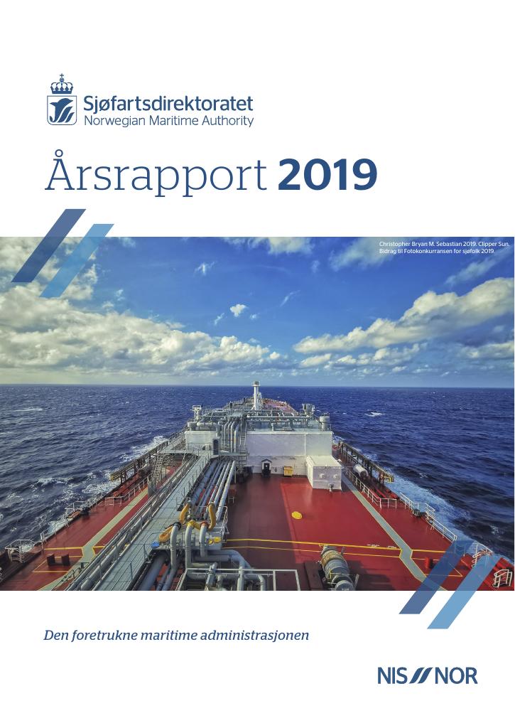 Forsiden av dokumentet Årsrapport Sjøfartsdirektoratet 2019