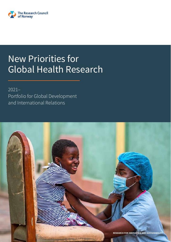 Forsiden av dokumentet New Priorities for Global Health Research