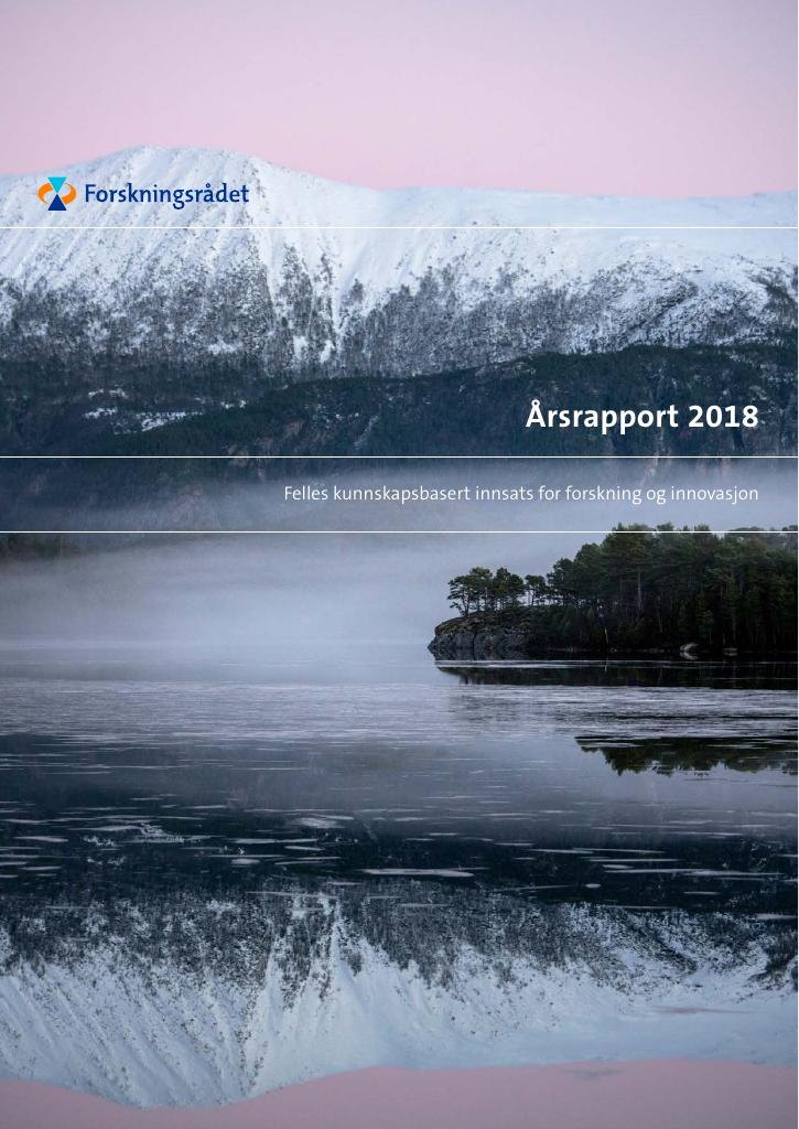 Forsiden av dokumentet Årsrapport Norges forskningsråd 2018