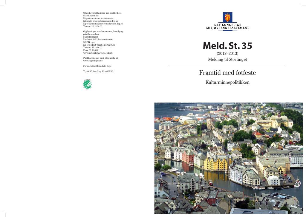 Forsiden av dokumentet Meld. St. 35 (2012–2013)