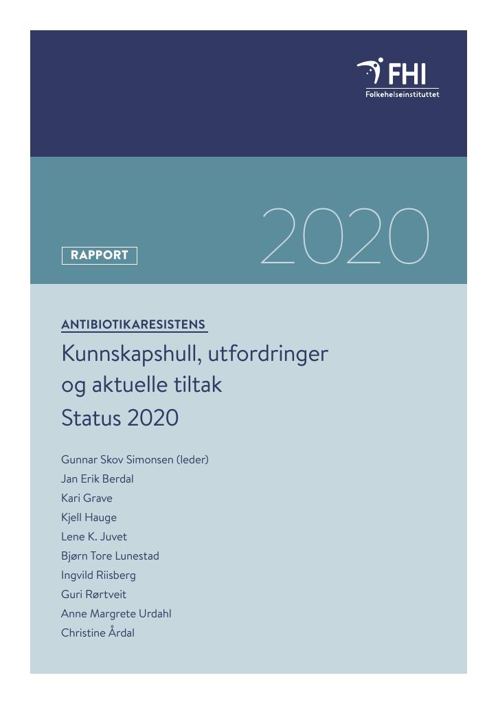 Forsiden av dokumentet Antibiotikaresistens: Kunnskapshull, utfordringer og aktuelle tiltak