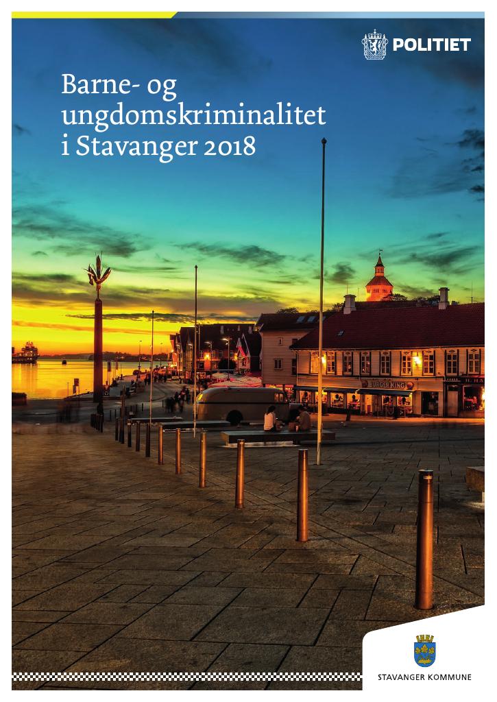 Forsiden av dokumentet Barne- og ungdomskriminaliteten i Stavanger i 2018 - rapport.docx