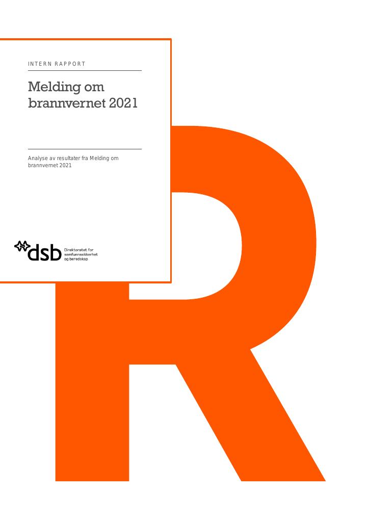 Forsiden av dokumentet Melding om brannvernet 2021