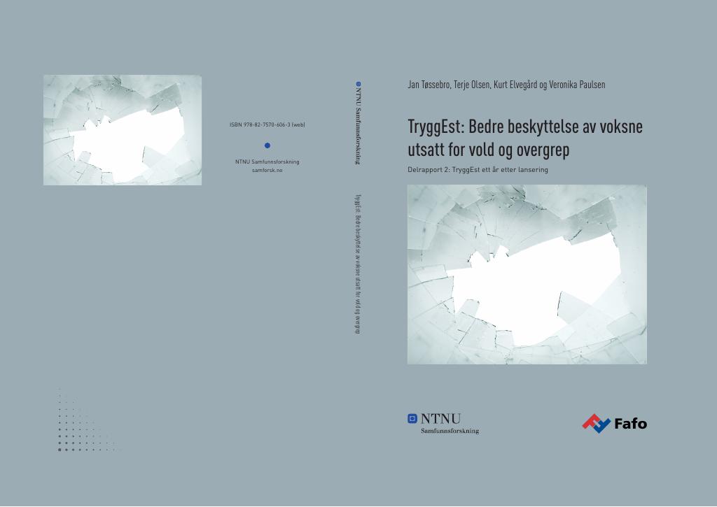 Forsiden av dokumentet TryggEst: Bedre beskyttelse av voksne utsatt for vold og overgrep - Delrapport 2: TryggEst ett år etter lansering