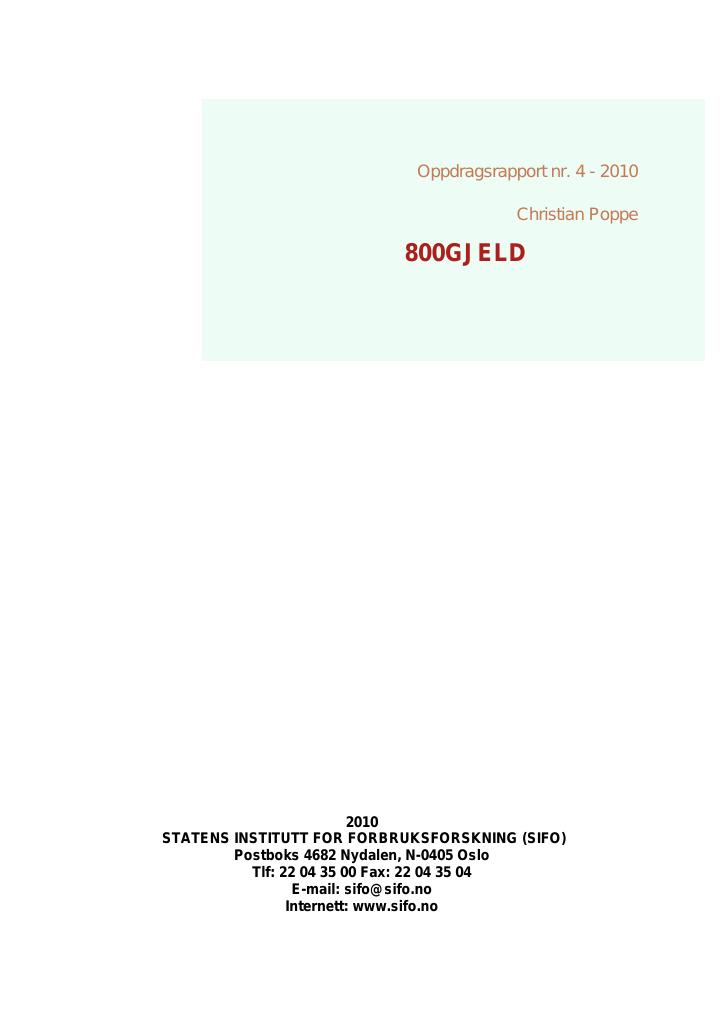 Forsiden av dokumentet 800Gjeld