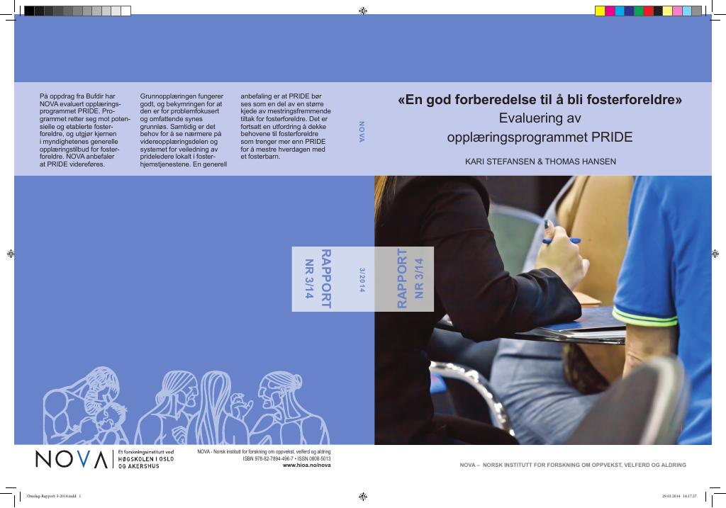 Forsiden av dokumentet En god forberedelse til å bli fosterforeldre