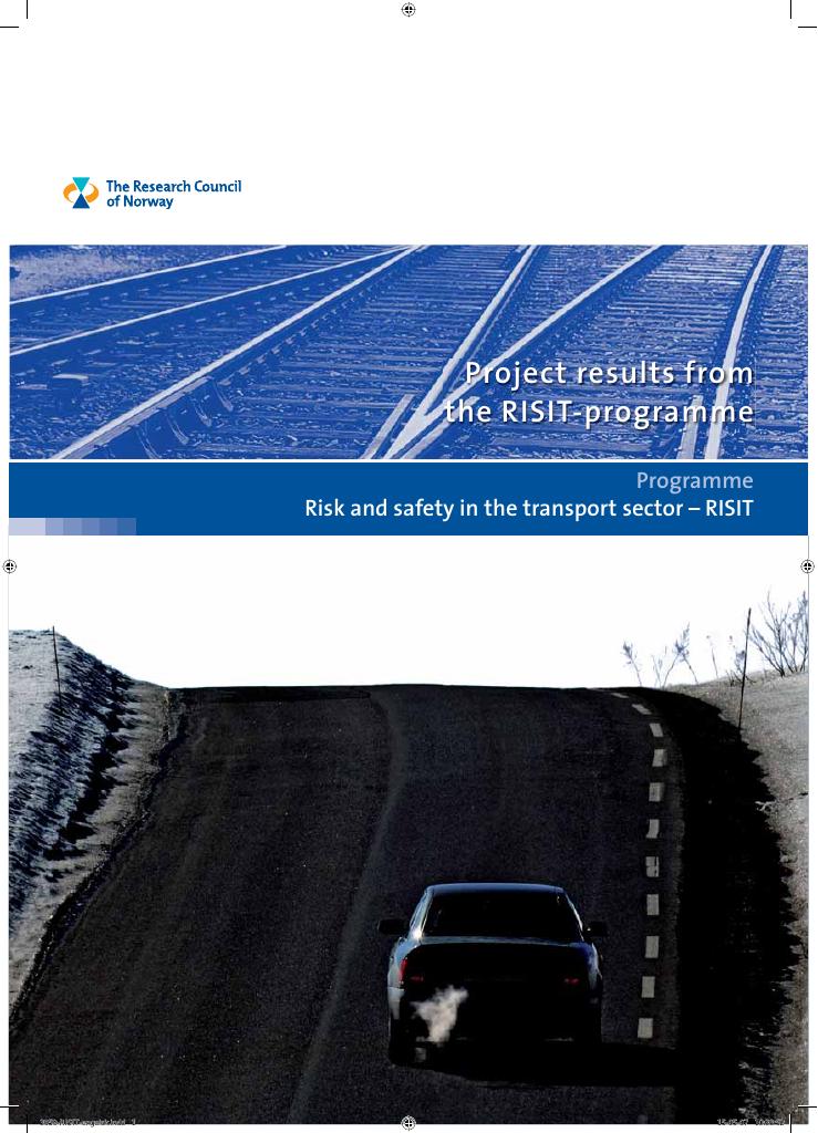 Forsiden av dokumentet Risk and safety in the transport sector - RISIT