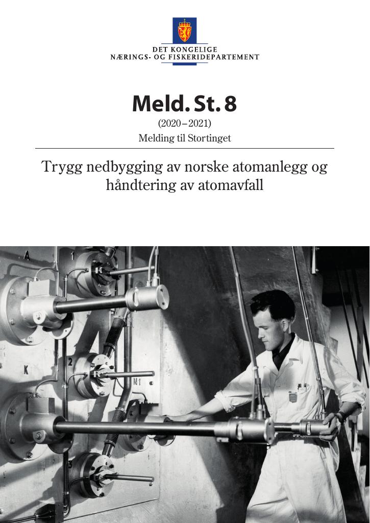 Forsiden av dokumentet Meld. St. 8 (2020–2021)