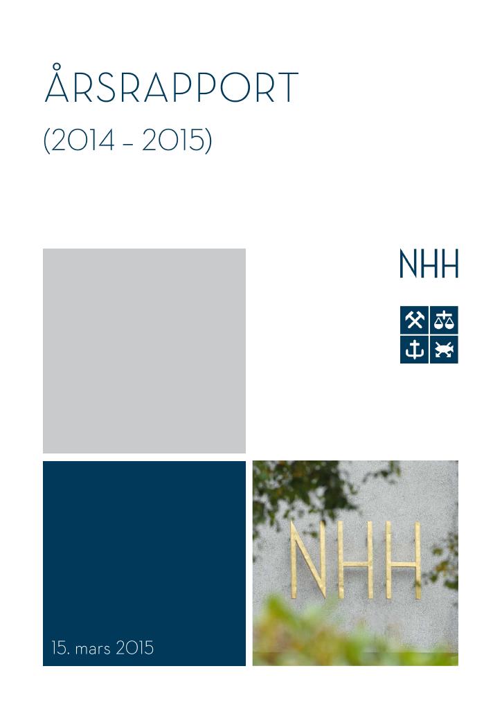 Forsiden av dokumentet Årsrapport Norges handelshøyskole 2014