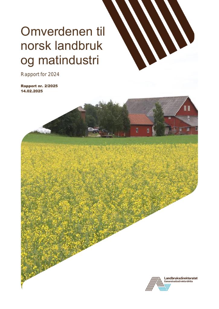 Forsiden av dokumentet Omverdenen til norsk landbruk og matindustri