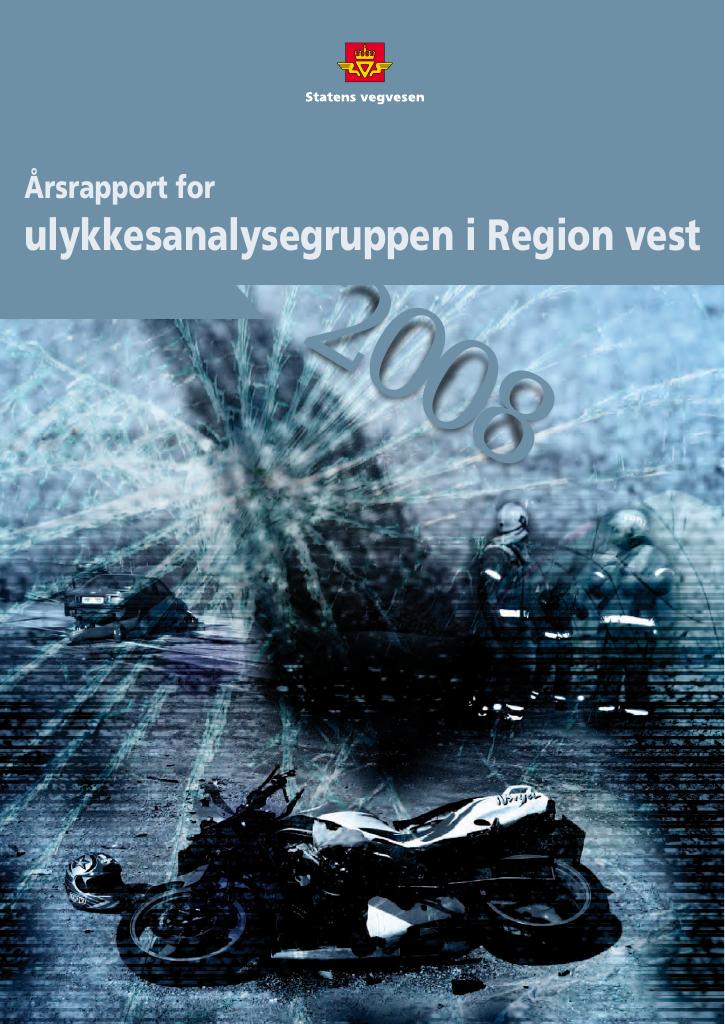 Forsiden av dokumentet Årsrapport Ulykkesanalysegruppen i Region vest 2008