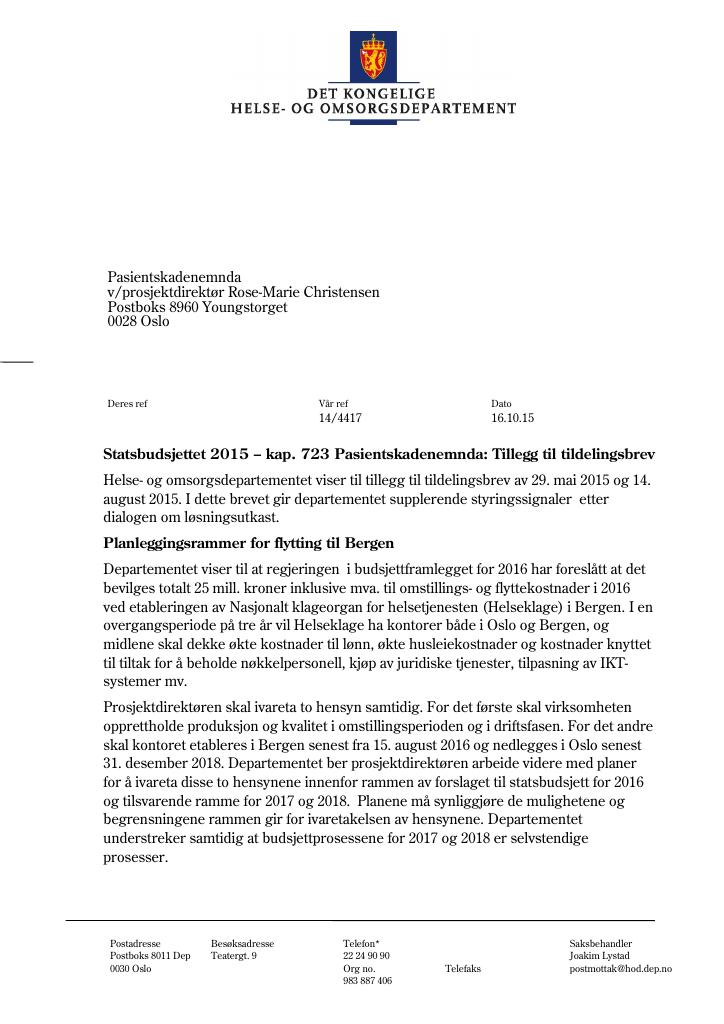 Forsiden av dokumentet supplerende 2 (PDF)