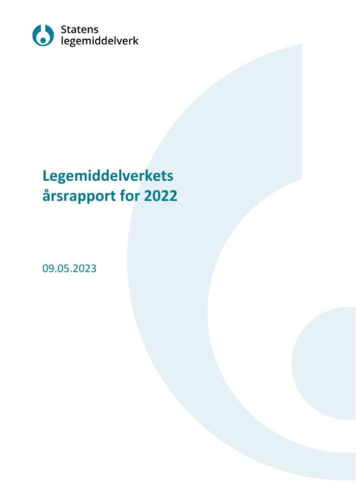 Forsiden av dokumentet Årsrapport Legemiddelverket 2022