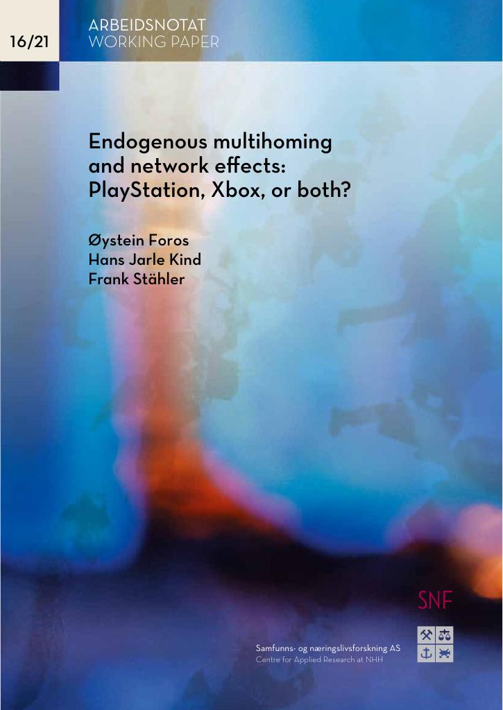 Forsiden av dokumentet Endogenous multihoming and network effects: PlayStation, Xbox, or both?