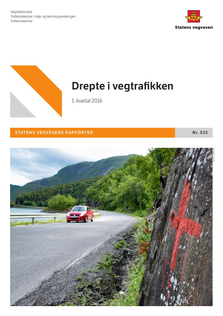 Forsiden av dokumentet Drepte i vegtrafikken