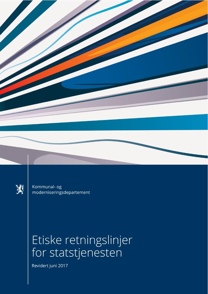 Forsiden av dokumentet Etiske retningslinjer for statstjenesten