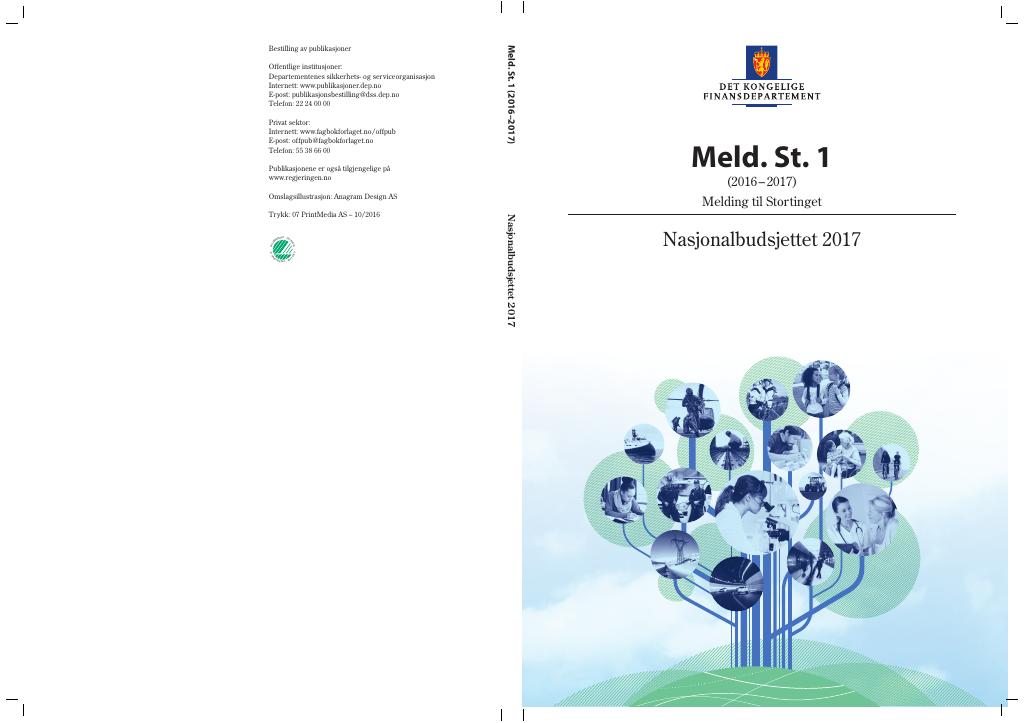 Forsiden av dokumentet Meld. St. 1 (2016–2017)