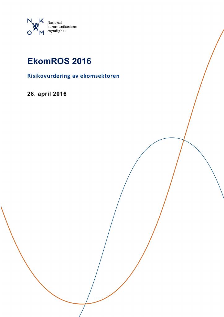 Forsiden av dokumentet EkomROS 2016