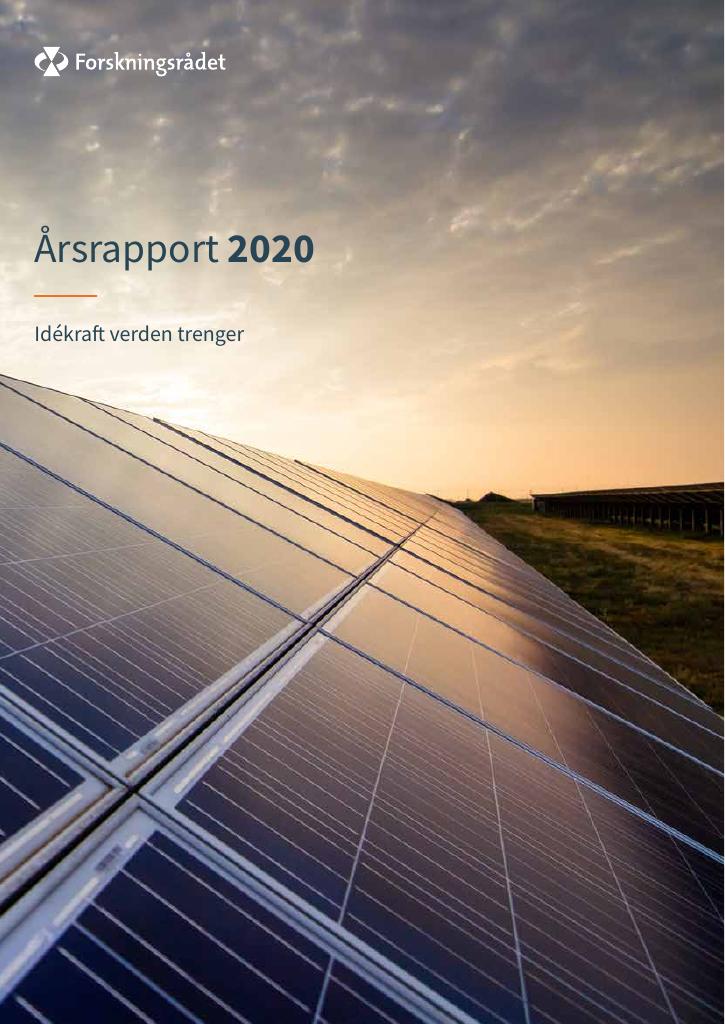 Forsiden av dokumentet Årsrapport Forskningsrådet 2020