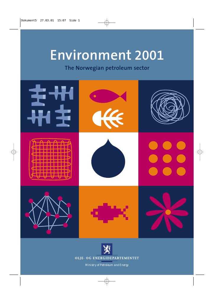 Forsiden av dokumentet Environment 2001 The Norwegian Petroleum Sector